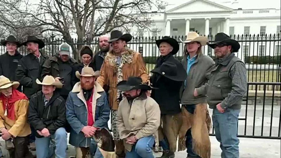 Cowboys for Trump ride through Washington to support the president's agenda
