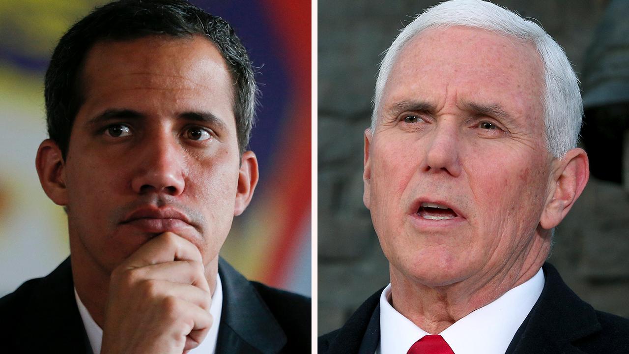 Pence meeting with Venezuelan opposition leader Guaido after weekend of violence