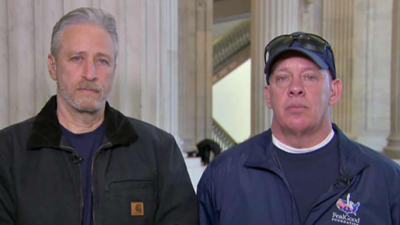 Jon Stewart joins push on Capitol Hill for a permanent compensation fund for 9/11 first responders