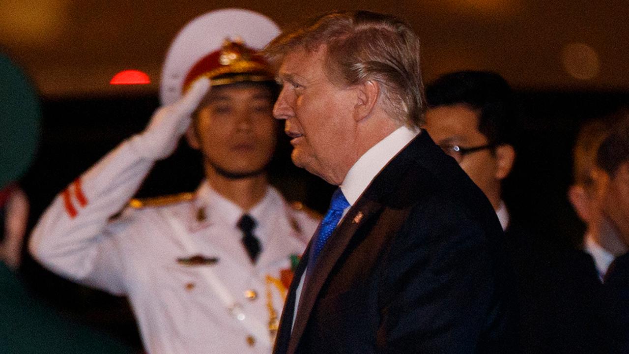 President Trump arrives in Vietnam for second summit with Kim Jong Un