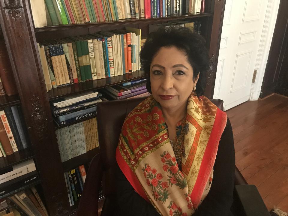 Pakistan’s UN Ambassador Maleeha Lodhi reacts to the latest in the Kashmir conflict