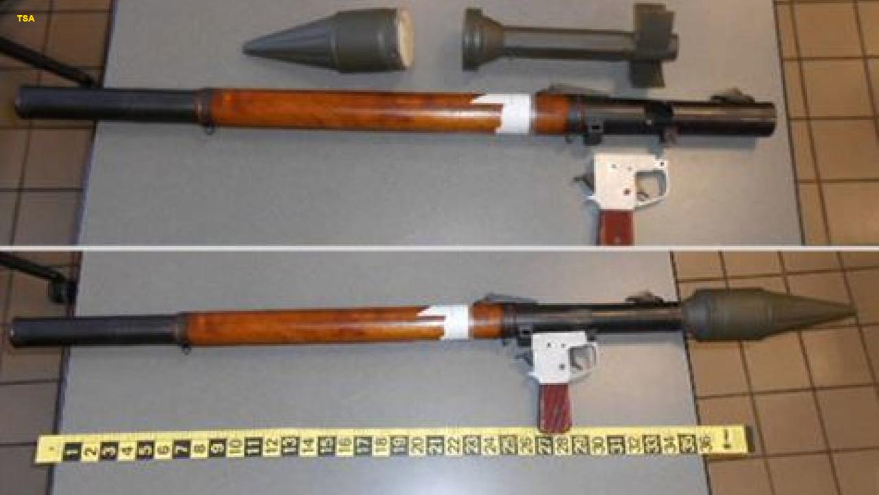 Man stopped at Pennsylvania airport for trying to check a 'military rocket grenade launcher' in his checked bag