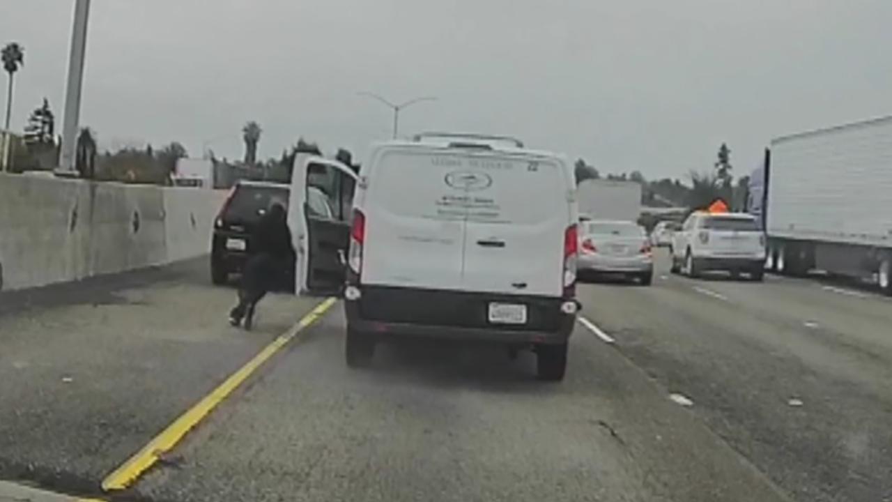  Wads of cash thrown over California freeway 