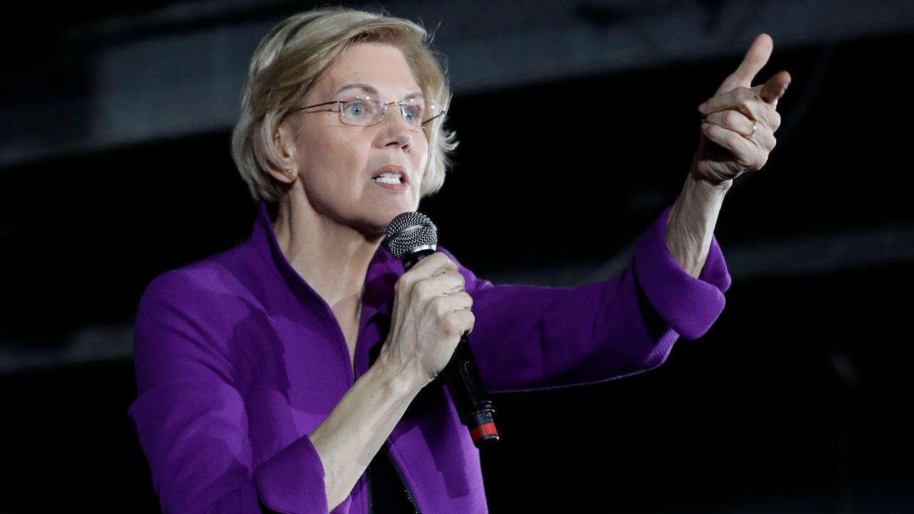 2020 Democratic presidential hopeful Elizabeth Warren proposes the breakup of big tech companies