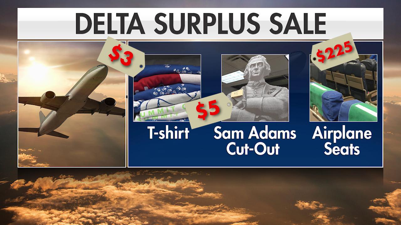 Aviation superfans flock to quirky Delta garage sale