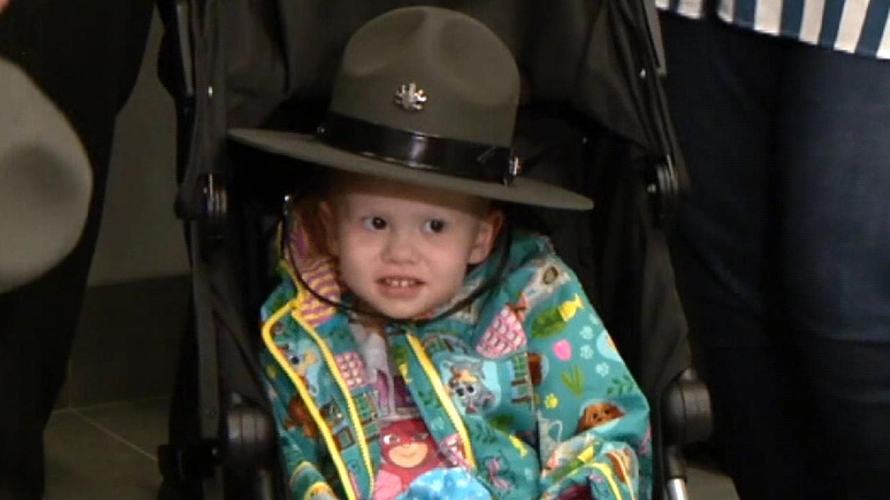 4-year-old girl battling cancer becomes honorary Pennsylvania State Trooper