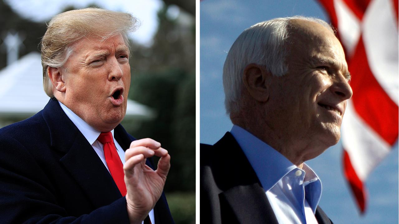 President Trump continues his feud with Sen. John McCain