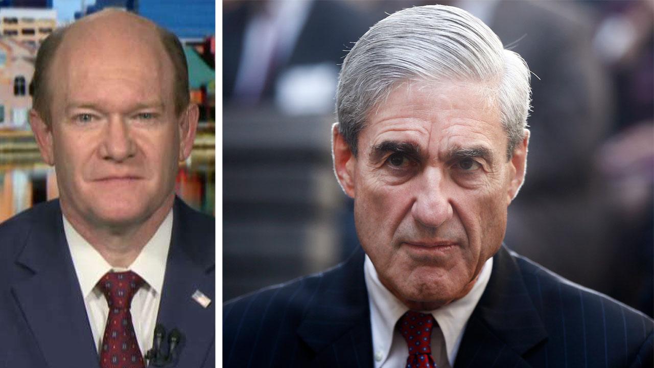 Sen. Chris Coons says he will accept the findings of the Mueller report