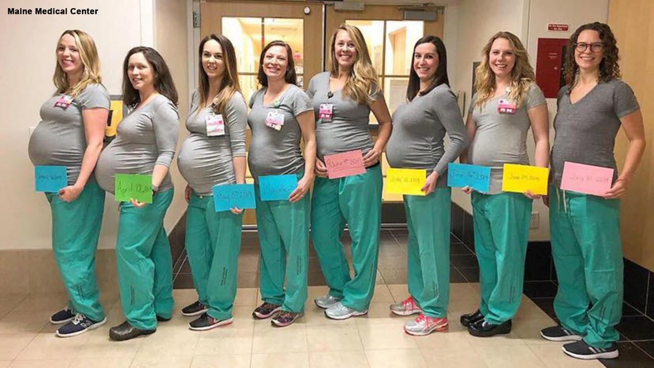 9 pregnant nurses at Maine hospital are expecting around the same time