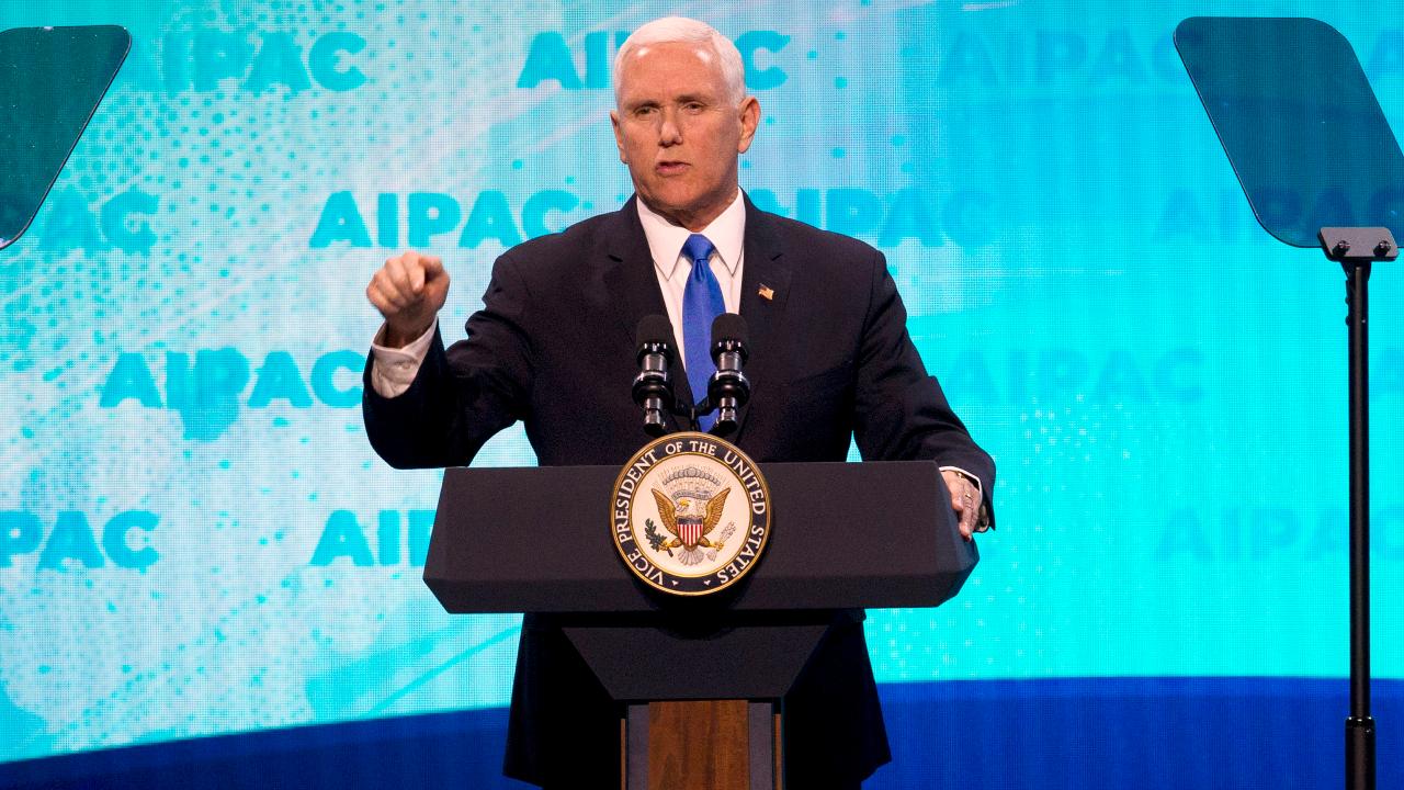 Vice President Pence rebukes Democrats on Israel, anti-Semitism