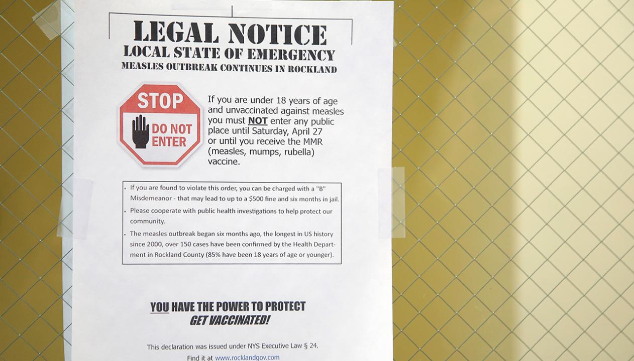 Unvaccinated minors banned from public spaces in New York county