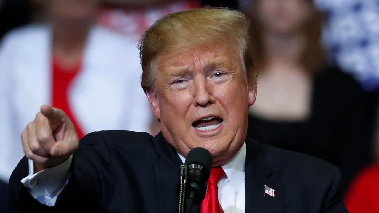 President Trump touts end of Mueller probe, blasts critics at fiery rally in Michigan