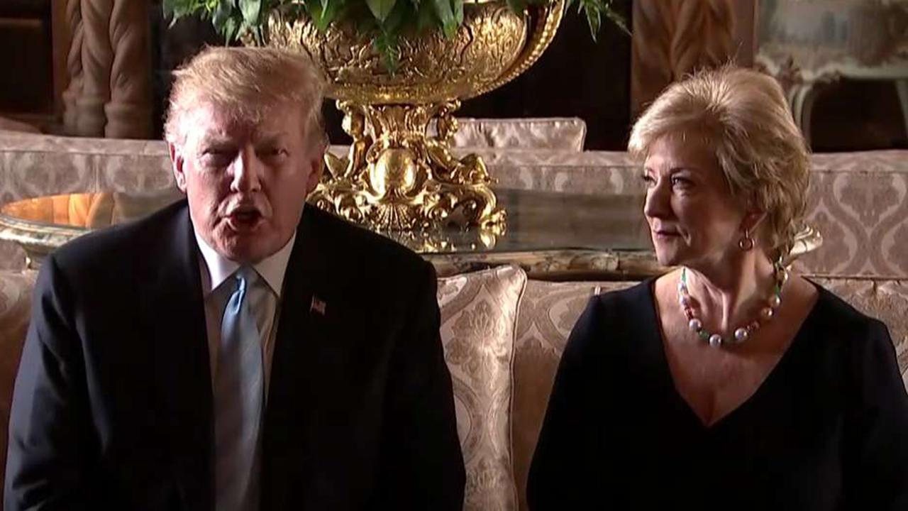 The president announces Linda McMahon will be resigning to join the 2020 Trump re-election campaign