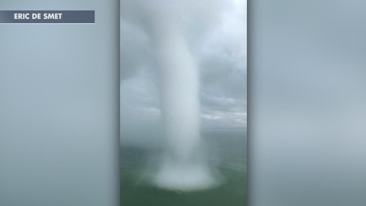 Massive watersprout spins off the coast of Malaysia
