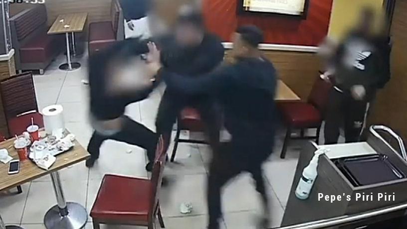 Watch: Brutal brawl caught on video at a fast food restaurant in England
