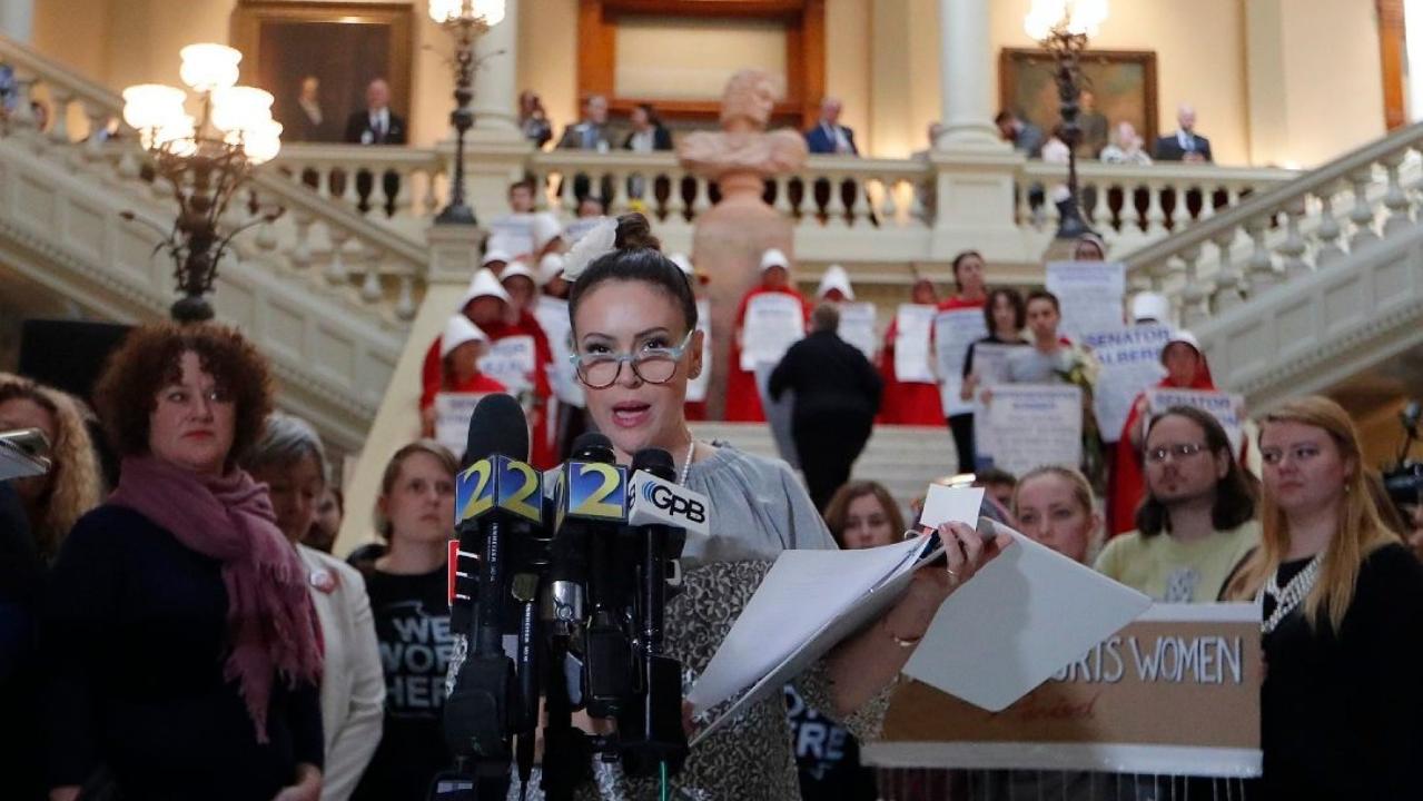 Alyssa Milano pushes against Georgia abortion ban, Georgia pushes back