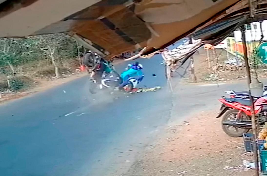 India: A scooter rider’s miracle escape after getting hit at full speed by another biker