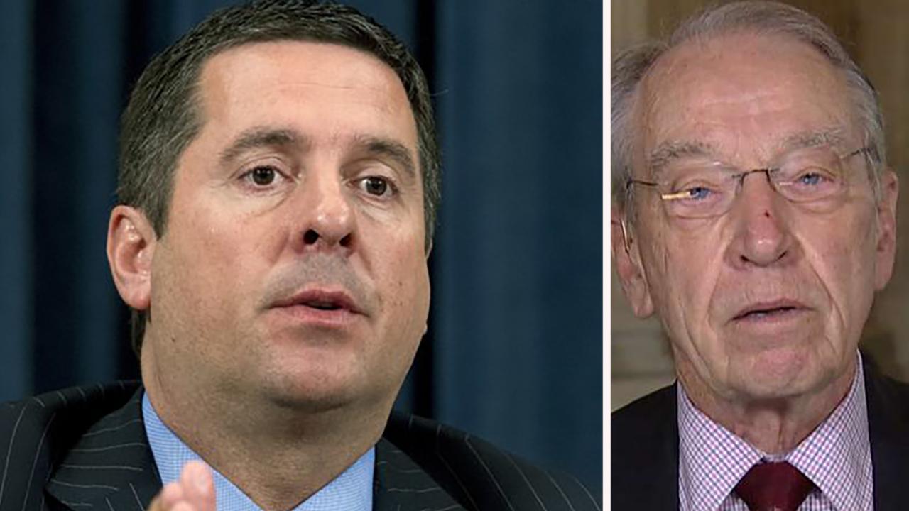 Sen. Grassley on Nunes sending criminal referrals to DOJ and Democrats' push to get Trump's taxes