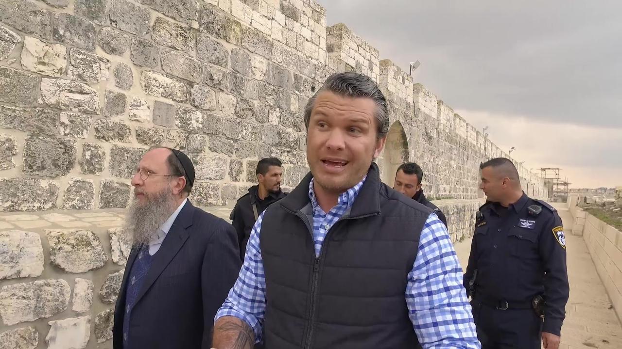 Pete Hegseth tours the Temple Mount