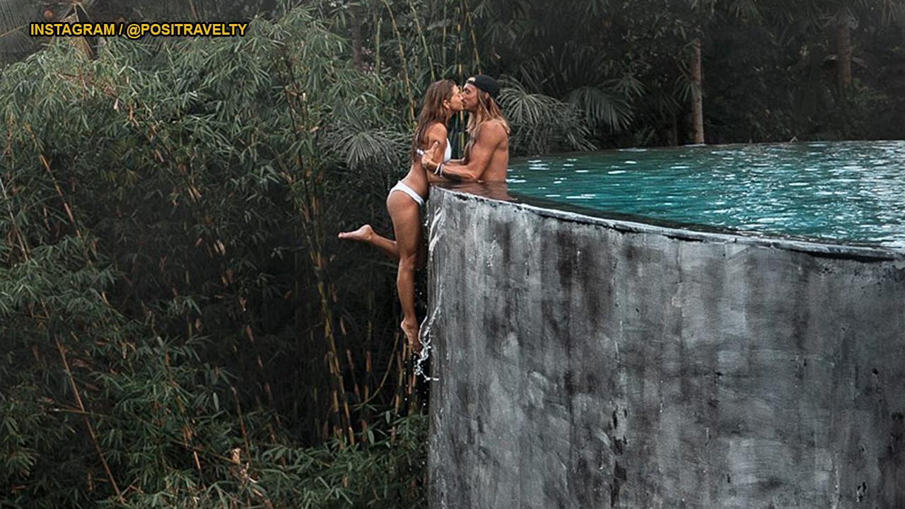 Instagram-famous couple defends 'stupid' snap on the edge of an infinity pool