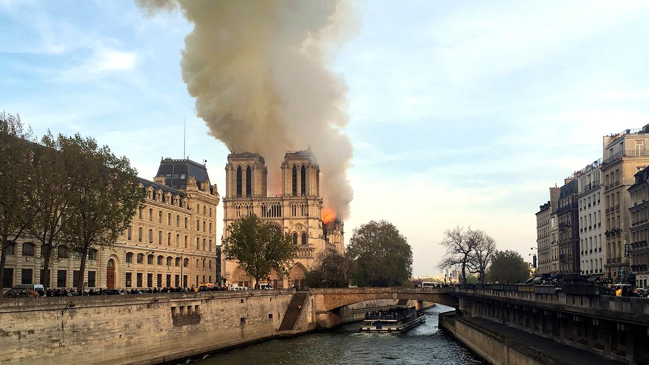 Firefighters struggle to contain massive blaze at Notre Dame Cathedral in Paris