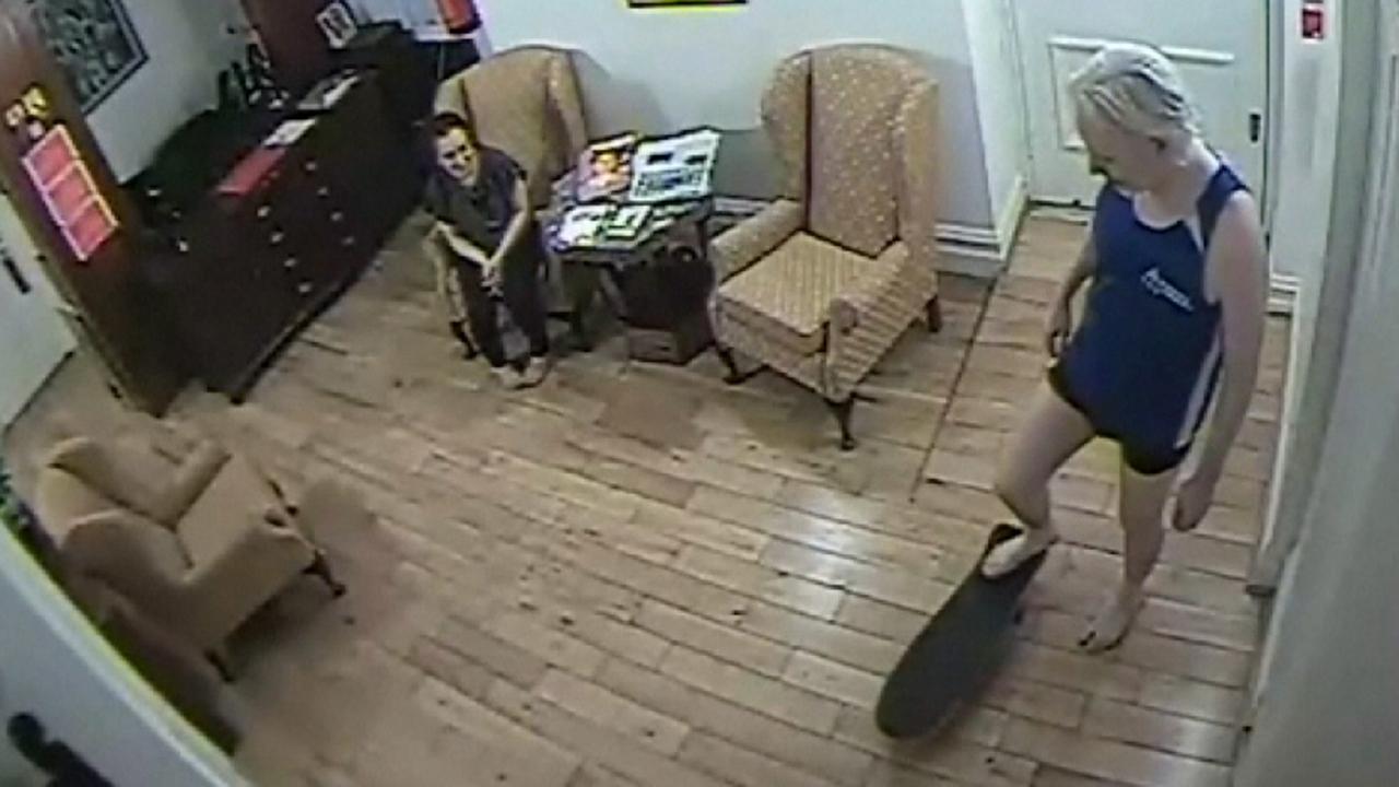 Security footage shows Julian Assange skateboarding inside Ecuadorian Embassy