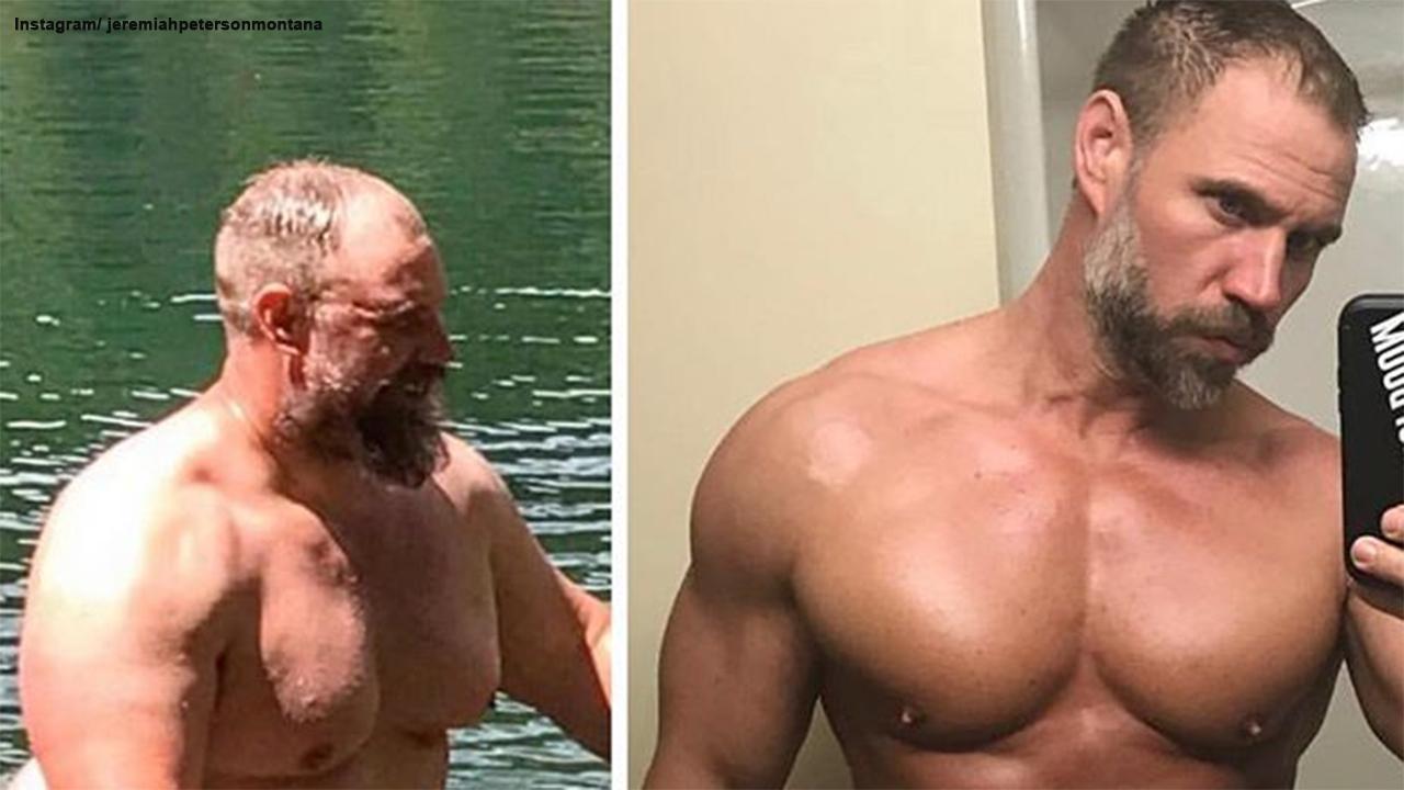A father sheds his dad bod for chiseled abs after a family hiking trip left him gasping for air