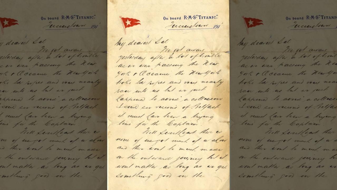 Titanic victim’s long-lost letter surfaces