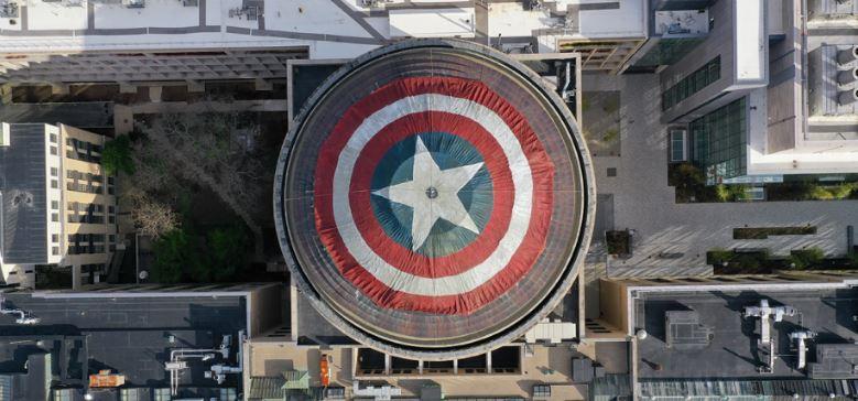 MIT 'hackers' turned the top of the Great Dome into a Captain America shield