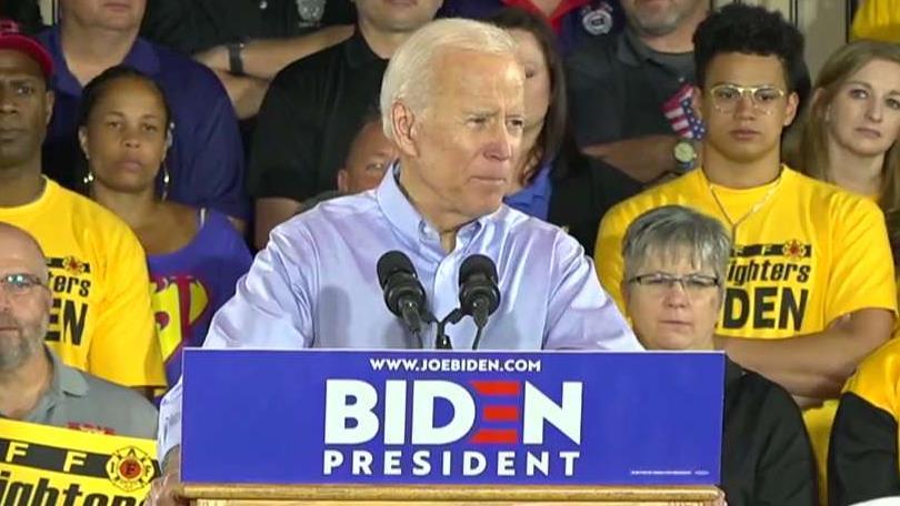 Biden courts union workers during campaign rally in Pittsburgh