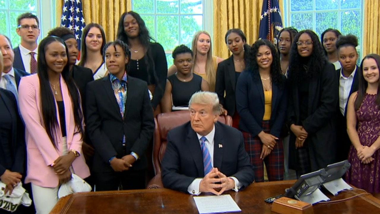 Trump congratulates victorious Baylor women's basketball team