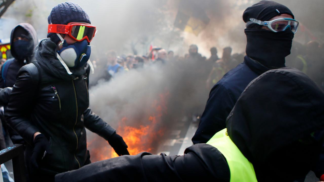 May Day protests turn violent in France as police clash with rioters