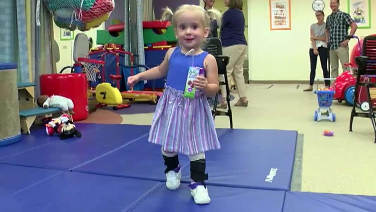 'Baby Shark' song helps Florida toddler with spina bifida learn to walk
