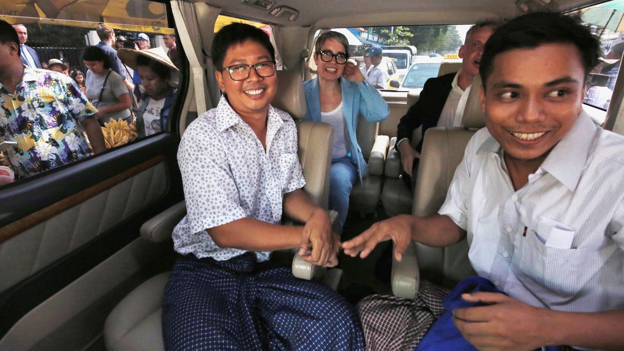 Reuters journalists released from prison in Myanmar after more than 500 days behind bars