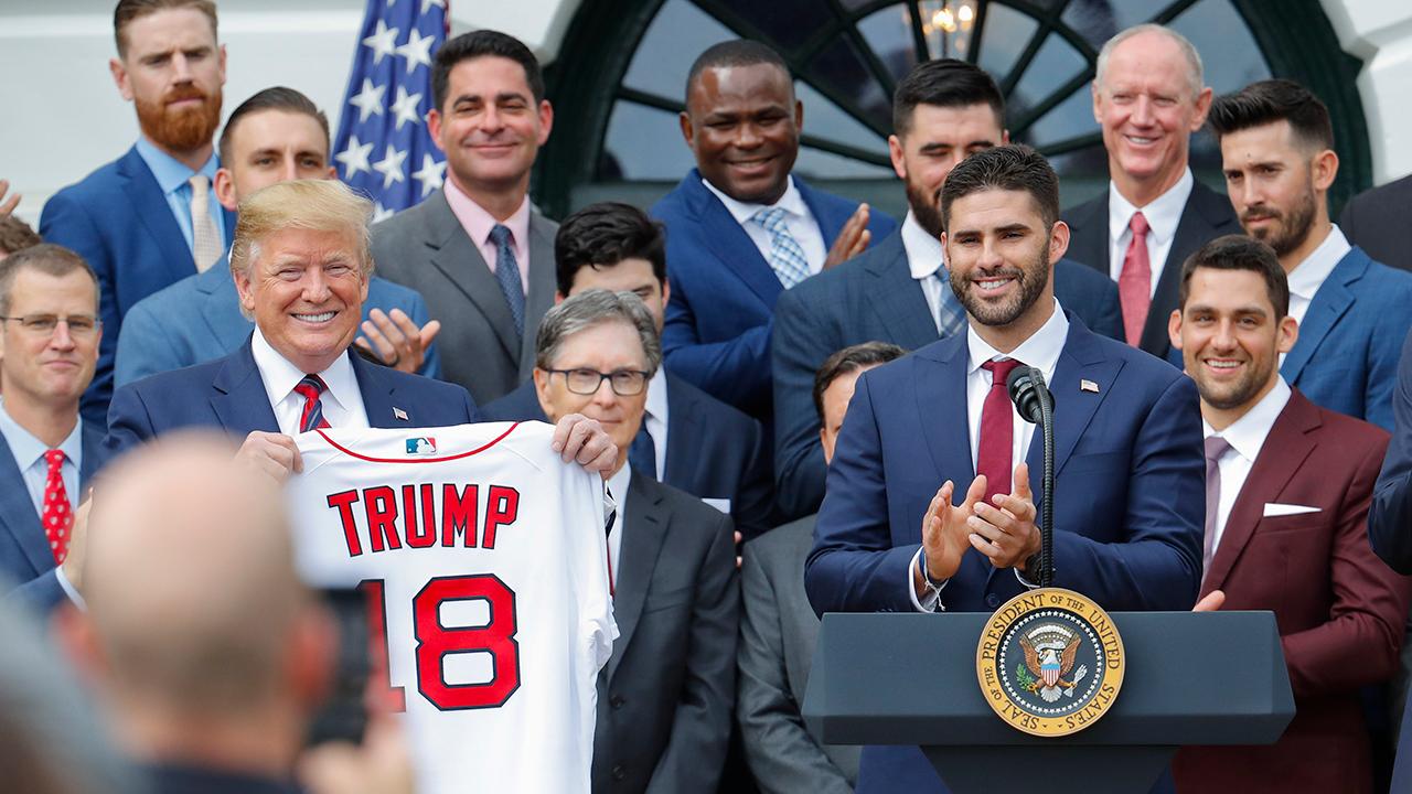 President Trump welcomes the Boston Red Sox to the White House