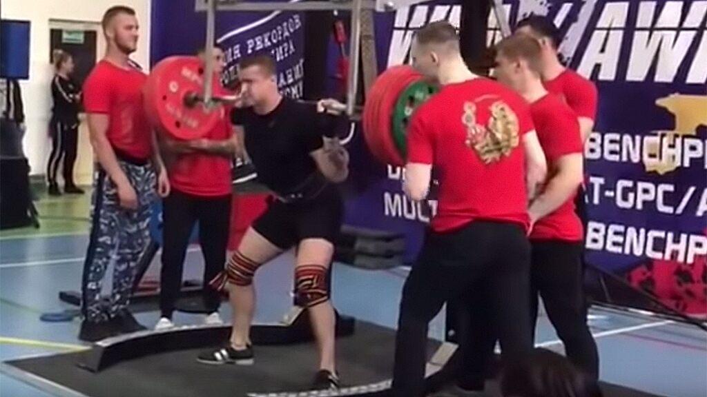 Russian weightlifter suffers gruesome injury trying to squat more than 500 pounds
