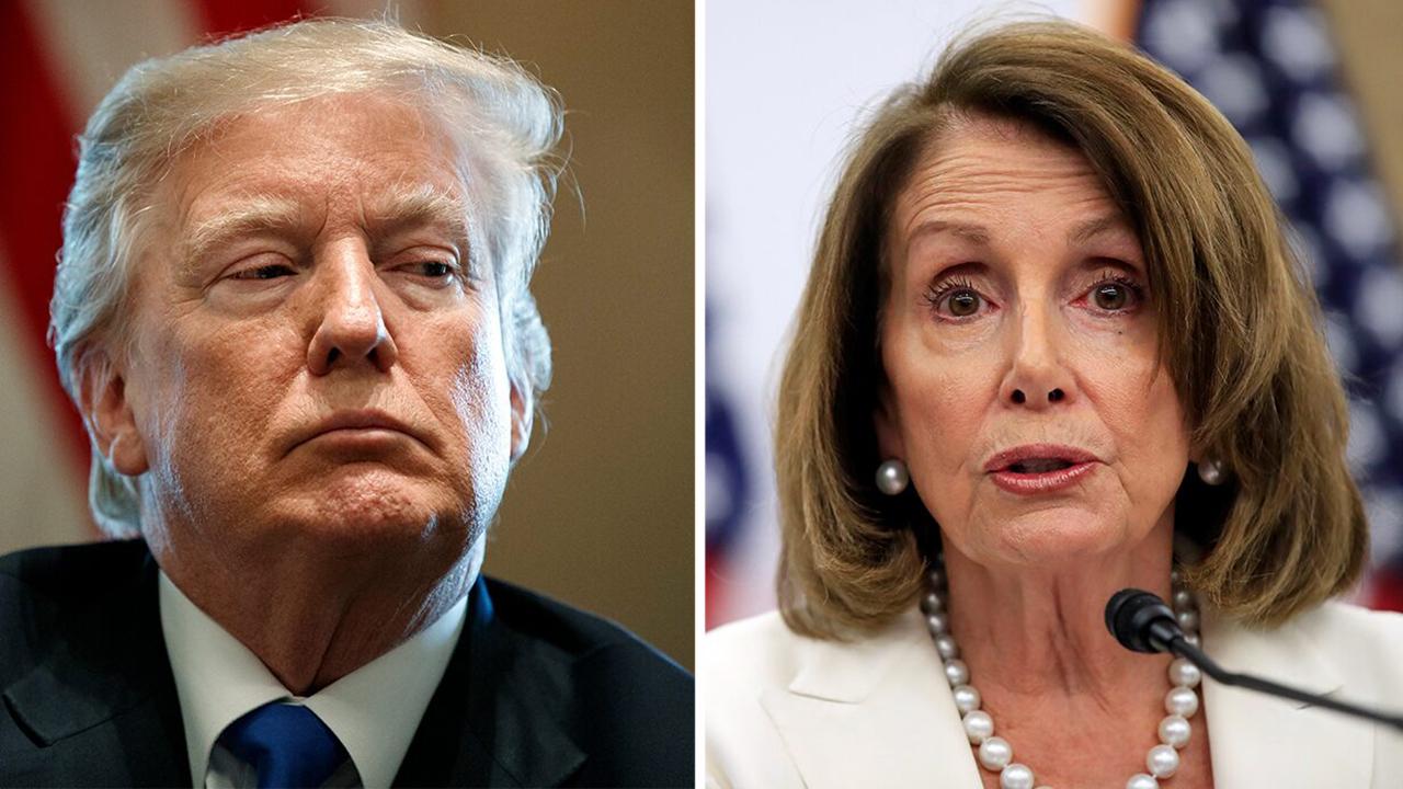 What does Nancy Pelosi think President Trump is covering up?