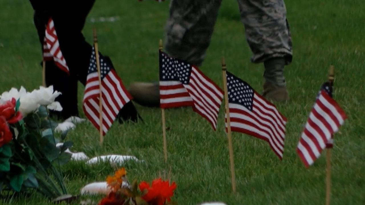 Flags honor American heroes at Air Force Academy cemetery