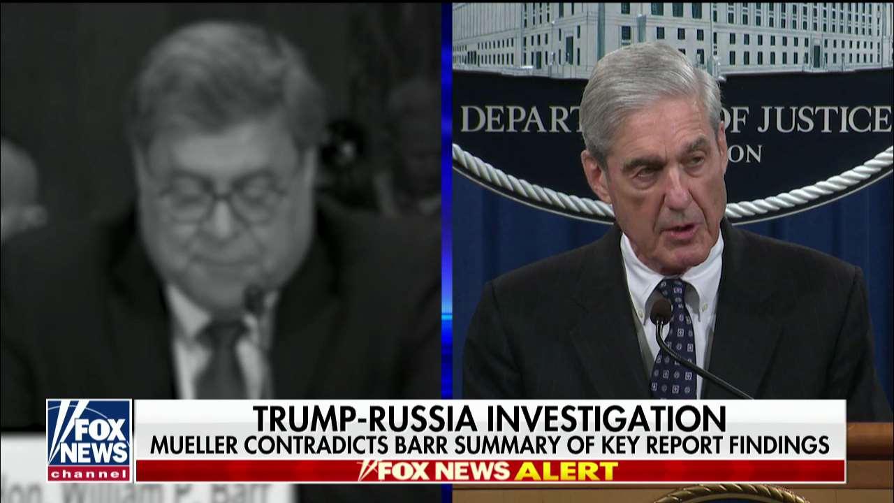 William Barr and Robert Mueller side-by-side montage