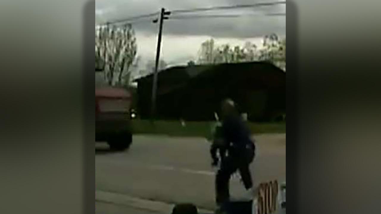 Michigan trooper saves toddler from being hit by truck