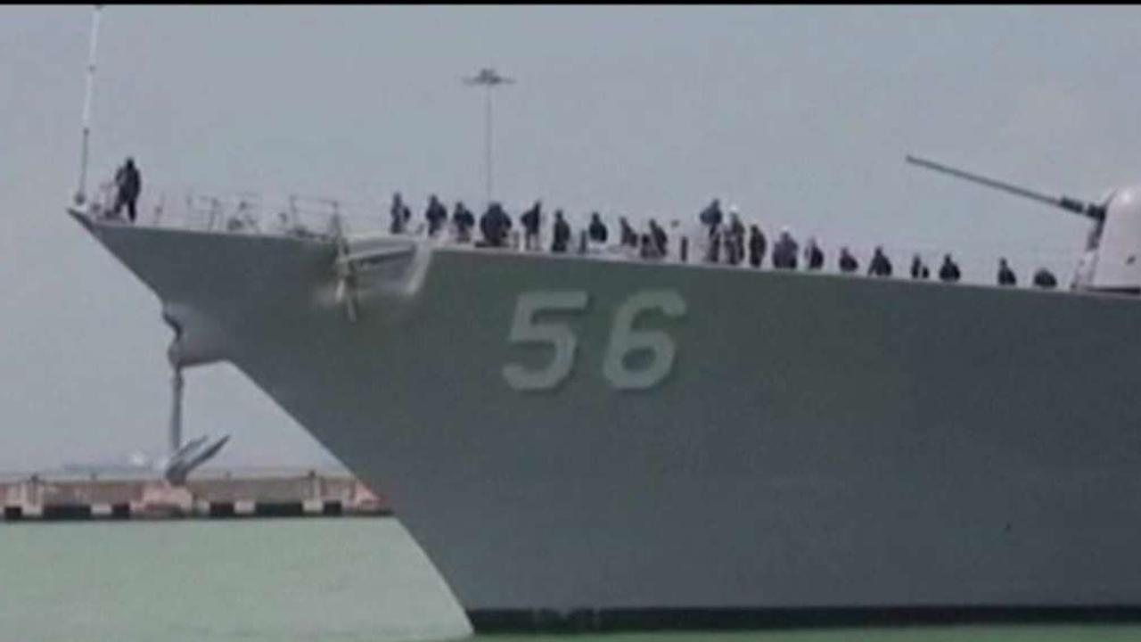 President Trump denies asking Navy to move USS John McCain
