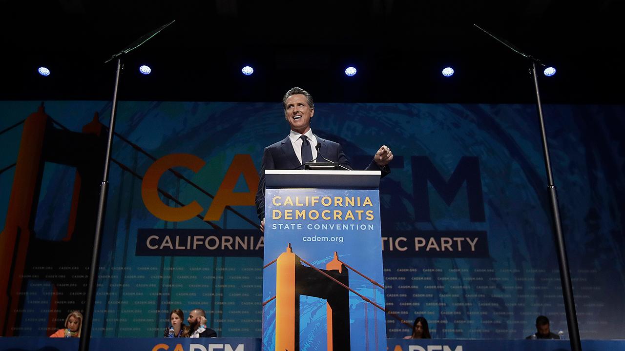 Democrats flock to California for the party's convention and bash the president