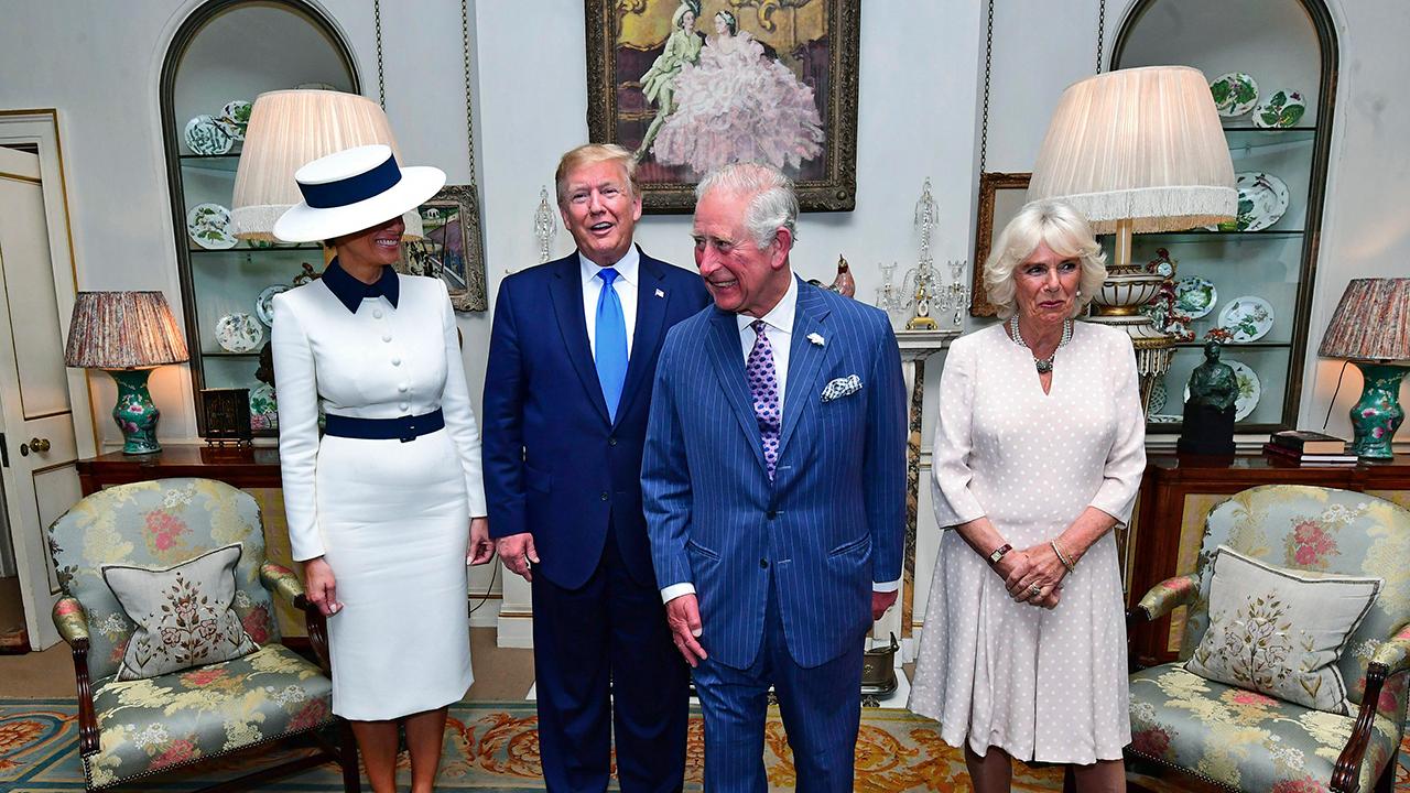 President Trump, first lady arrive for tea with Prince of Wales, Duchess of Cornwall