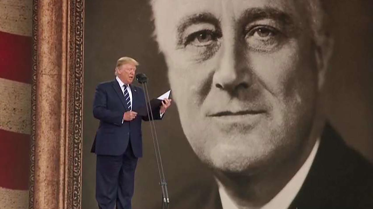 President Trump reads FDR's prayer from D-Day