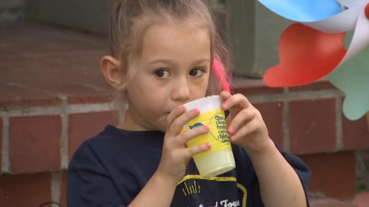 5-year-old cancer survivor sells lemonade to help other children who are battling cancer