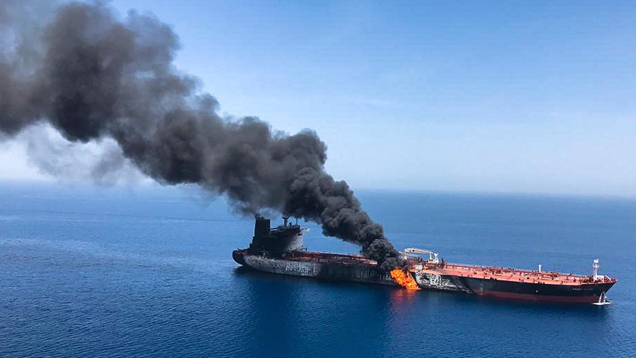 Two oil tankers attacked near Strait of Hormuz, US Navy assists
