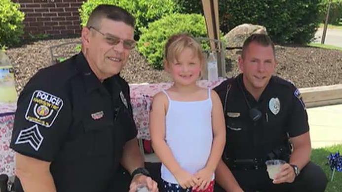 7-year-old girl raises money for local police department