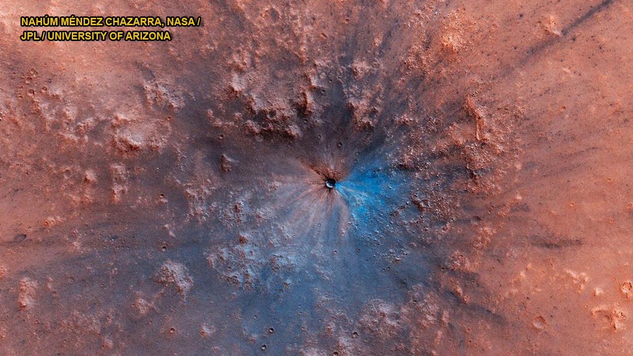 Impact crater on Mars exposes mysterious material
