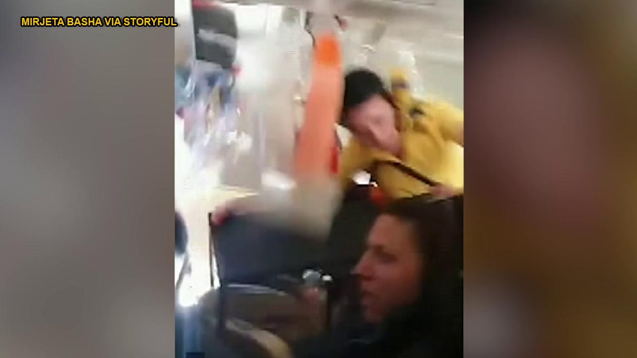 Video of severe turbulence shows flight attendant hitting plane ceiling