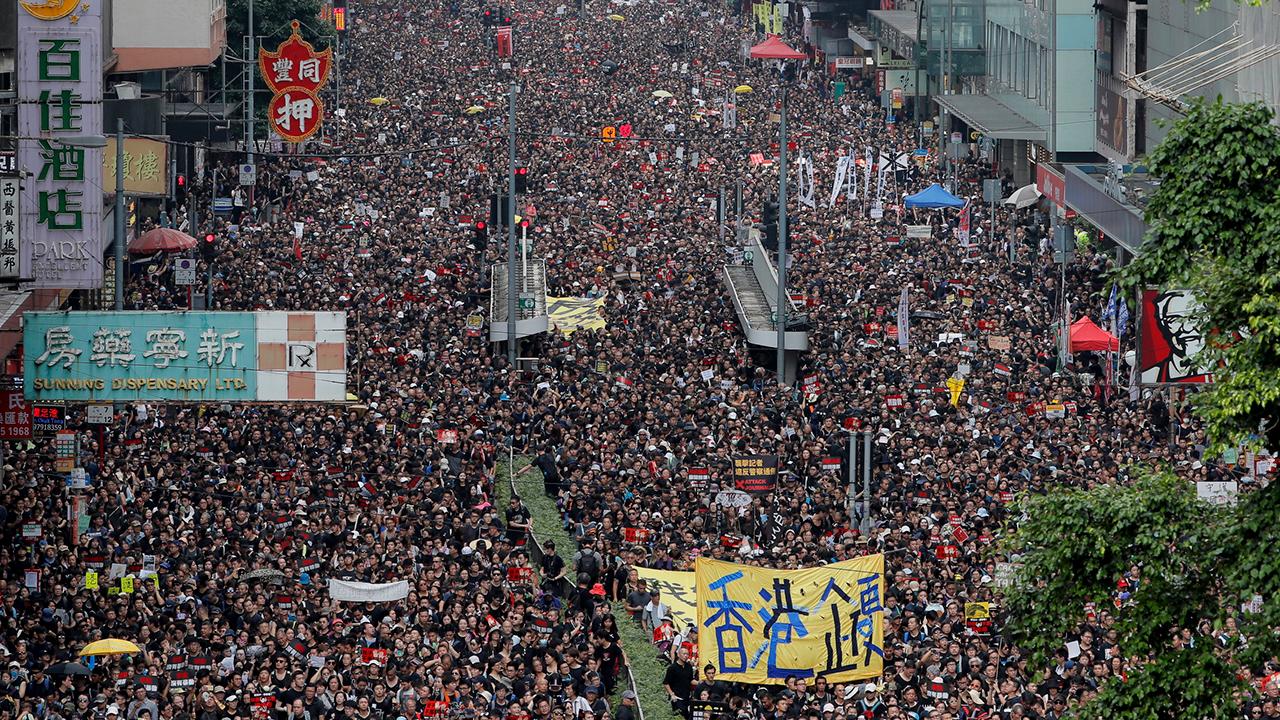 Two million people in Hong Kong protest China's growing influence